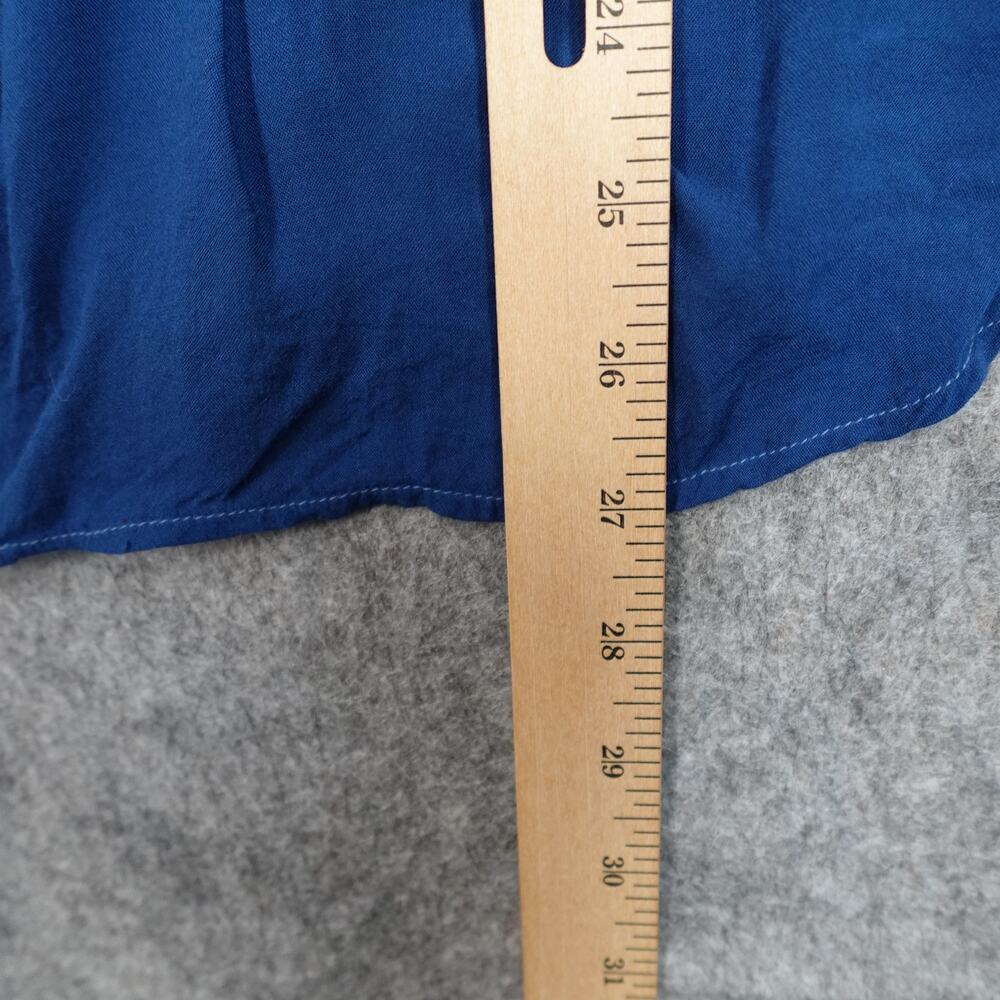Velvet Graham Spencer Top Womens P Small Half Button Long Sleeve Blue Soft Thin - Picture 8 of 9
